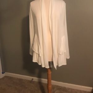 Studio JPR white open front cardigan. Lightweight